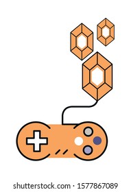 video game control handle icon vector illustration design
