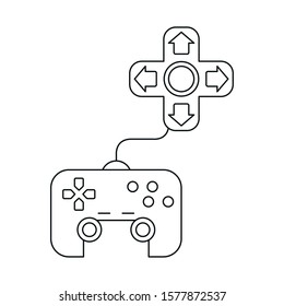 video game control handle icon vector illustration design