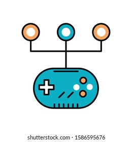 video game control handle icon vector illustration design