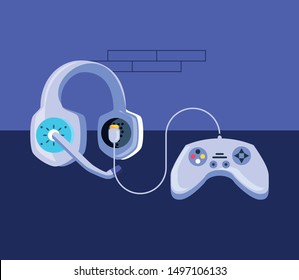 video game control with headset