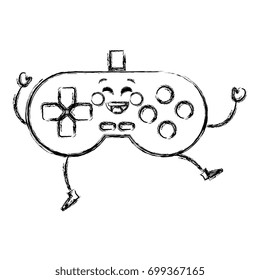 video game control kawaii character