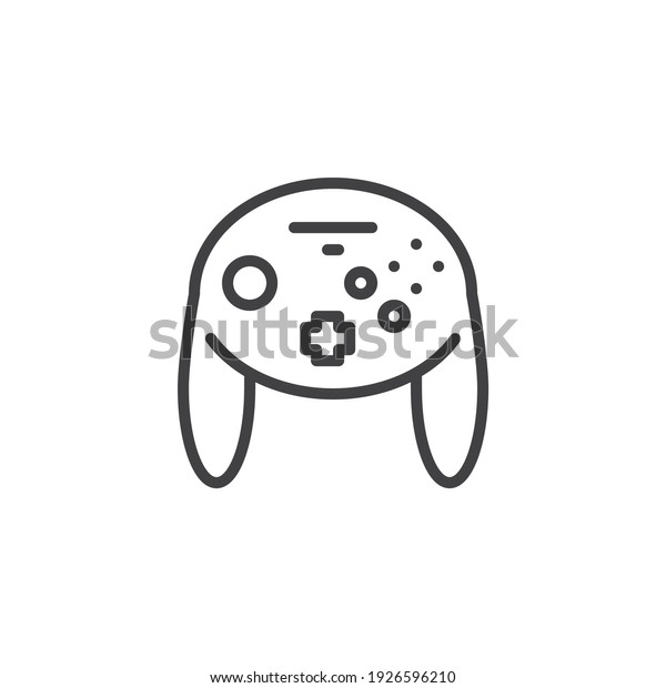 Video game control\
line icon. linear style sign for mobile concept and web design.\
Console game controller outline vector icon. Symbol, logo\
illustration. Vector\
graphics