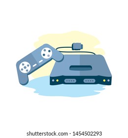 video game control retro with console
