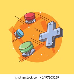 video game control set buttons