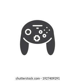 Video game control vector icon. filled flat sign for mobile concept and web design. Console game controller glyph icon. Symbol, logo illustration. Vector graphics