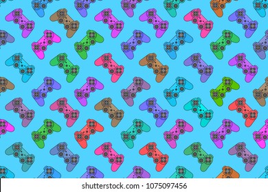 Video game controller background Gadgets seamless pattern