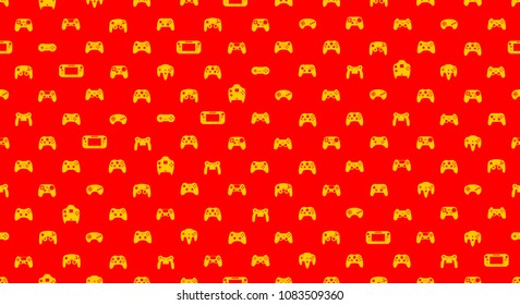 Video game controller background Gadgets seamless pattern