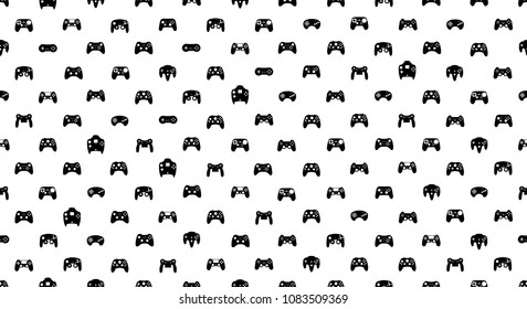 Video game controller background Gadgets seamless pattern