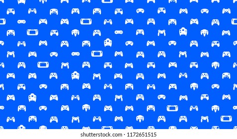 Video game controller background Gadgets and devices seamless pattern 