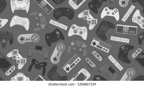 Video Game Controller Background Gadgets Seamless Stock Vector (Royalty ...