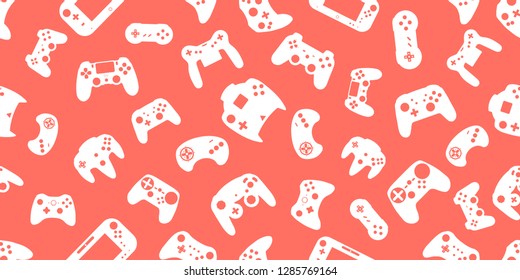 Video game controller background Gadgets seamless pattern