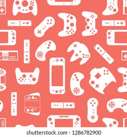 Video game controller background Gadgets seamless pattern