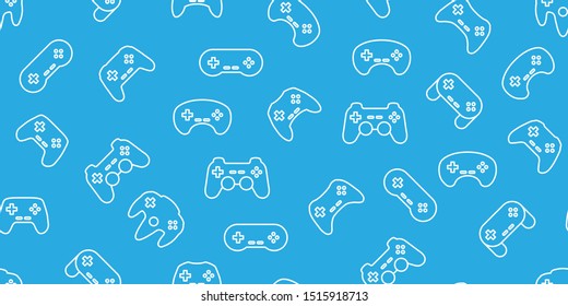 Video game controller background Gadgets and devices seamless pattern Eps10 vector