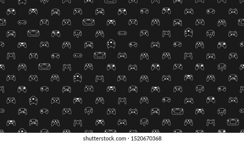 Video game controller background Gadgets and devices seamless pattern Eps10 vector