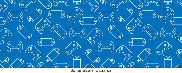 Video game controller background Gadgets and devices seamless pattern Eps10 vector