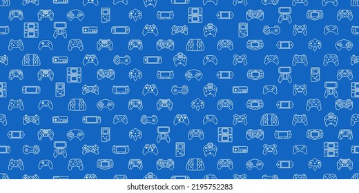 Video Game Controller Background Gadgets Devices Stock Vector (Royalty ...