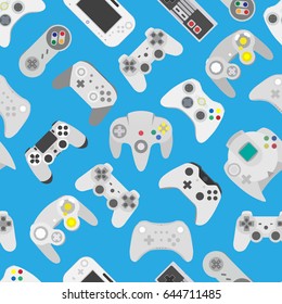 Video game controller background Gadgets seamless pattern