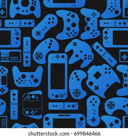 Video game controller background Gadgets seamless pattern