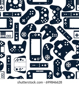 Video game controller background Gadgets seamless pattern