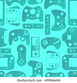 Video game controller background Gadgets seamless pattern