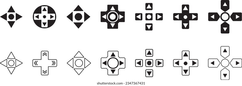 Video game controller button set collection vector icon for games and websites

illustration, technology, black, graphic, vector, design, flat, web, isolated,