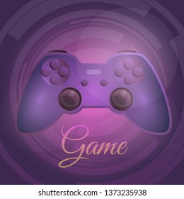 Video game controller concept background. Cartoon illustration of video game controller vector concept background for web design