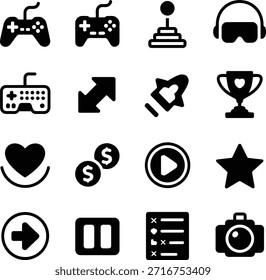 Video Iconos de entretenimiento del controlador de juego