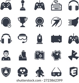 Symbole für Videospiel-Controller und Esports-Spielgeräte
