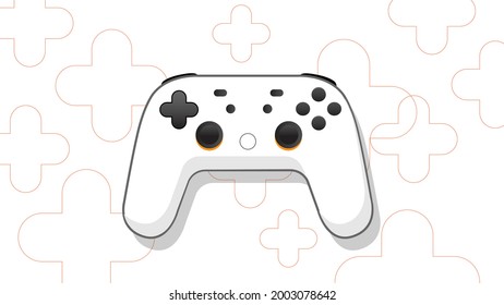 Video game controller flat vector illustration.