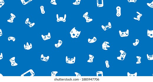 Video game controller gamepad background Gadgets and devices seamless pattern 