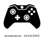 Video game controller or gamepad flat vector icon for gaming apps and websites