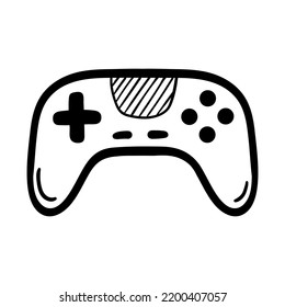 Ilustración vectorial de icono de gamepad o controlador de videojuegos.