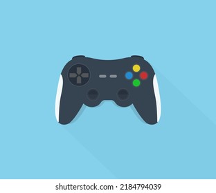 Controlador de videojuegos, diseño del logotipo de gamepad. Joystick, auriculares, joystick móvil, consola para el diseño e ilustración de vectores de videojuegos.