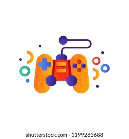 Video game controller, gamepad vector Illustration on a white background