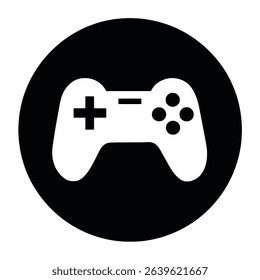 Video game controller icon black circle background
