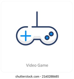 Video Game And Controller Icon Concept