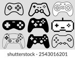 video game controller icon. game console icon flat collections symbol sign, vector