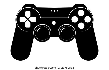 Video game controller icon. Joystick, console signs. Vector illustration isolated on white background
