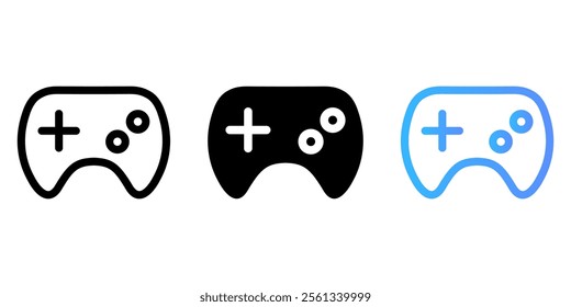 Video game controller icon. Joystick sign. Gamepad symbol. Play console pictogram. Computer play device illustration.