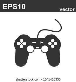 video game controller icon on white. vector sign for design. Play icon