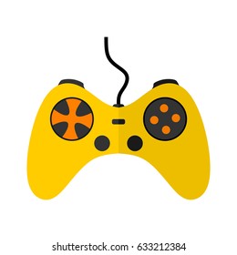 Video game controller icon on white background. Flat design.