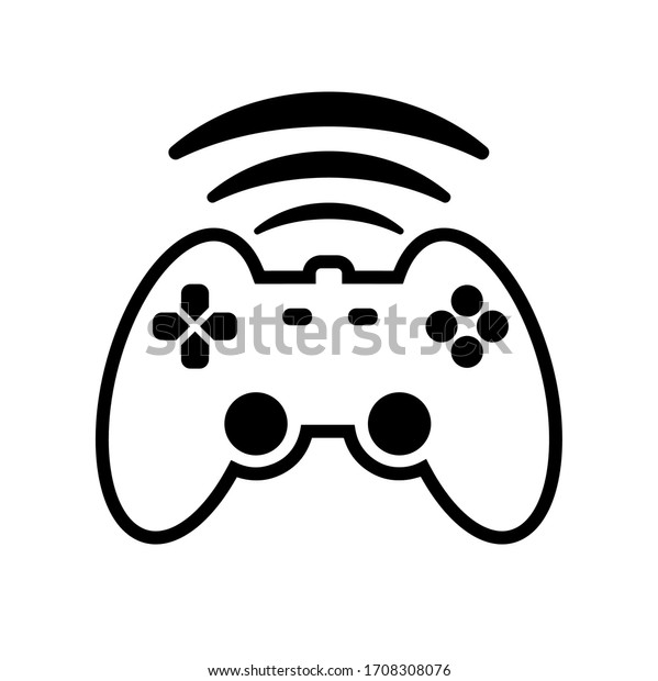 video game\
controller icon on white\
background