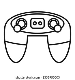 Video game controller icon. Outline video game controller vector icon for web design isolated on white background