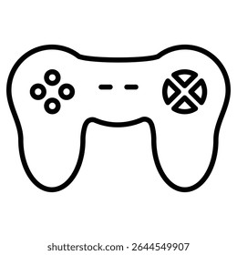 Video game controller icon outline set sign
