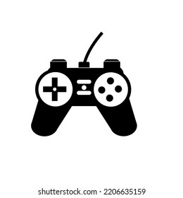 Video game controller icon stock illustration on white background