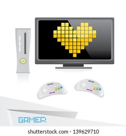 Video game Controller Icon. vector illustration. game pad or video game console icon