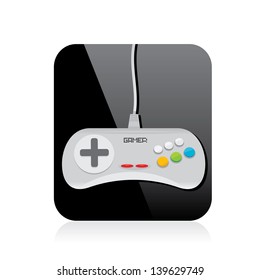 Video game Controller Icon. vector illustration. game pad or video game console icon
