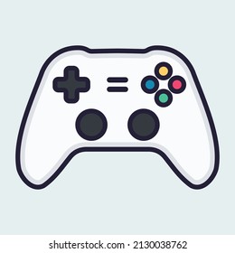 Video Game Controller icon. Vector illustration flat design with outline.