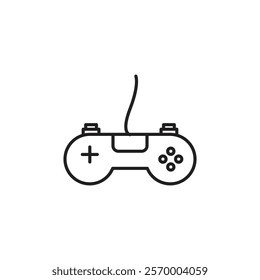 Video game controller icon Vector flat thin line illustration