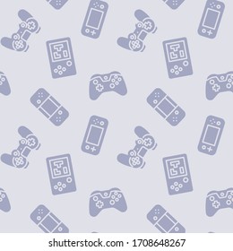 Video game controller icons pattern. eSports seamless background. Seamless pattern vector illustration